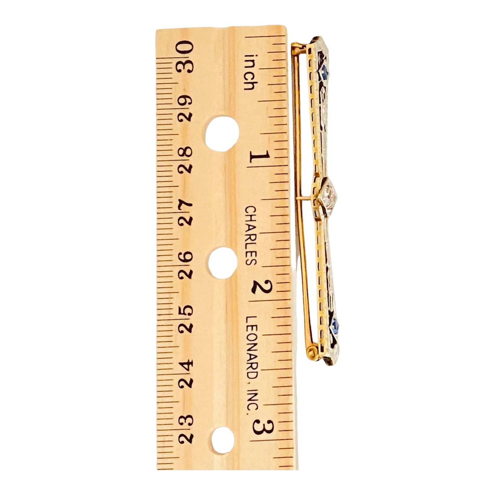 Magnificent antique diamond bar pin - 3