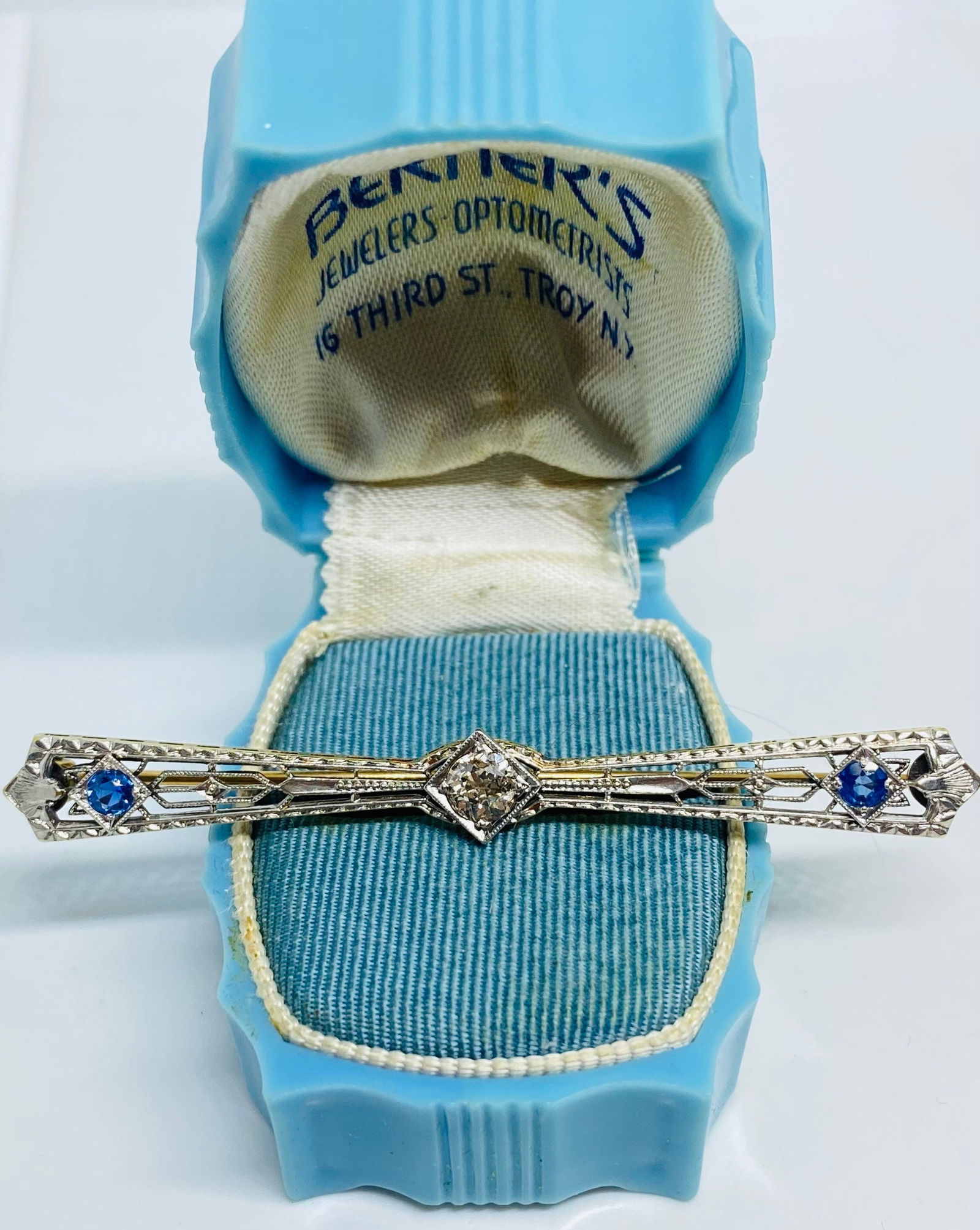 Magnificent antique diamond bar pin - 6