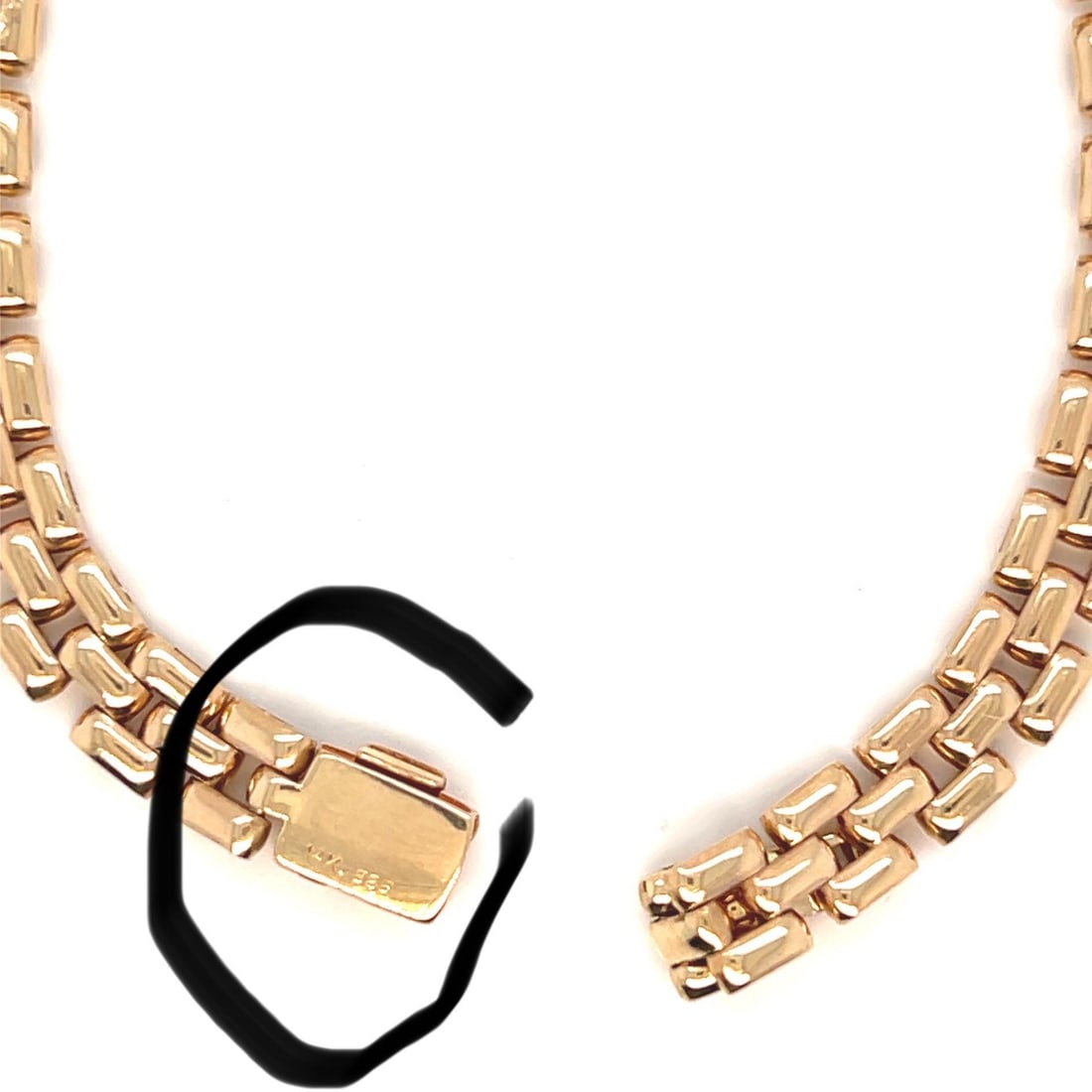 Vintage 14k emerald diamond Panther Bracelet - 6