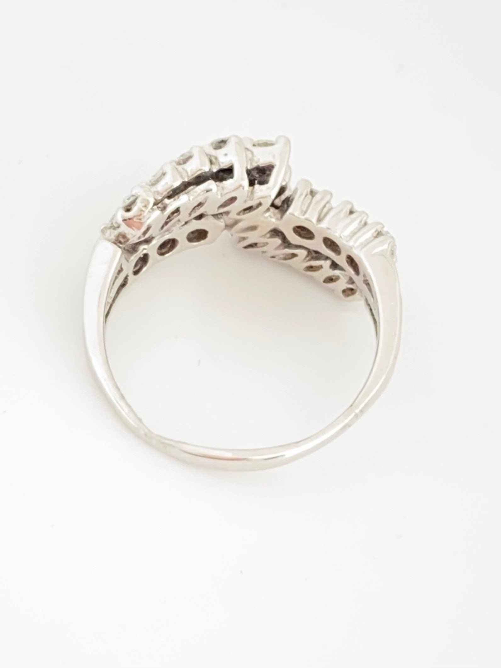 Vintage 14 K diamond band double row 1.75 ct - 7