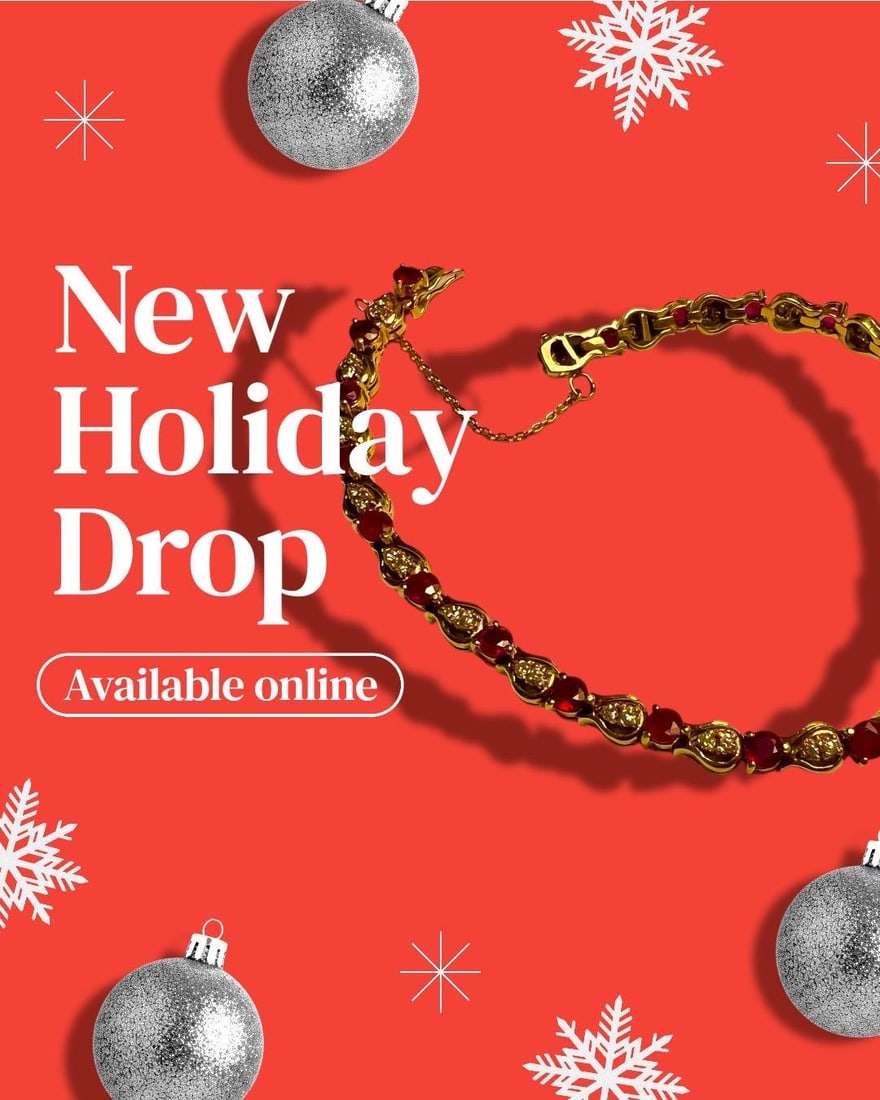 14k Ruby, diamond tennis bracelet - 8