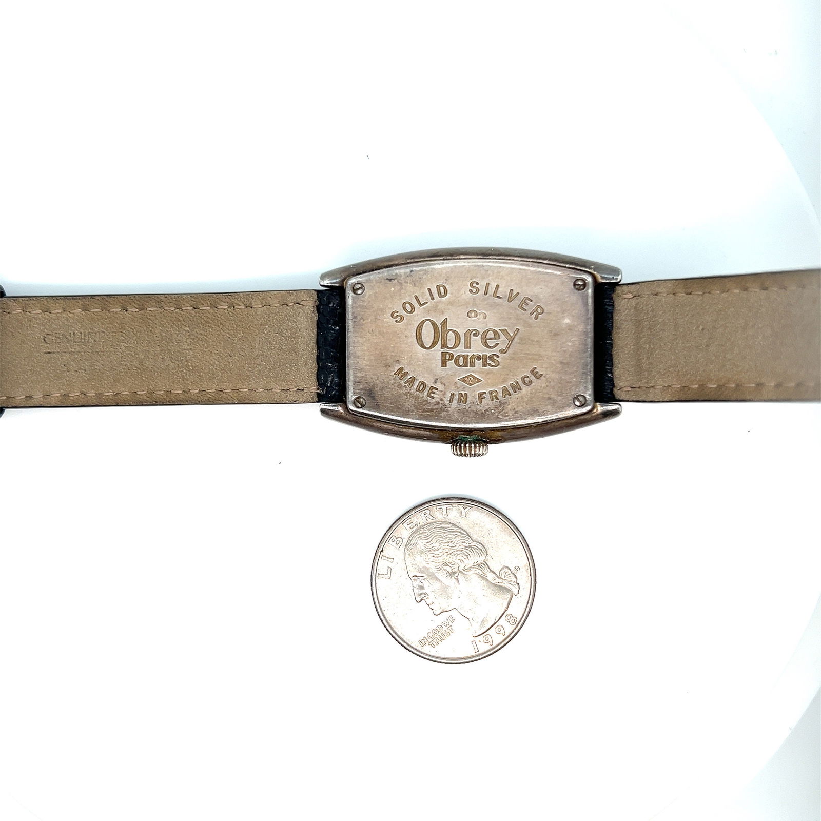 Just Reduced …Obrey Paris Silver rectangular curved unisex watch - 4