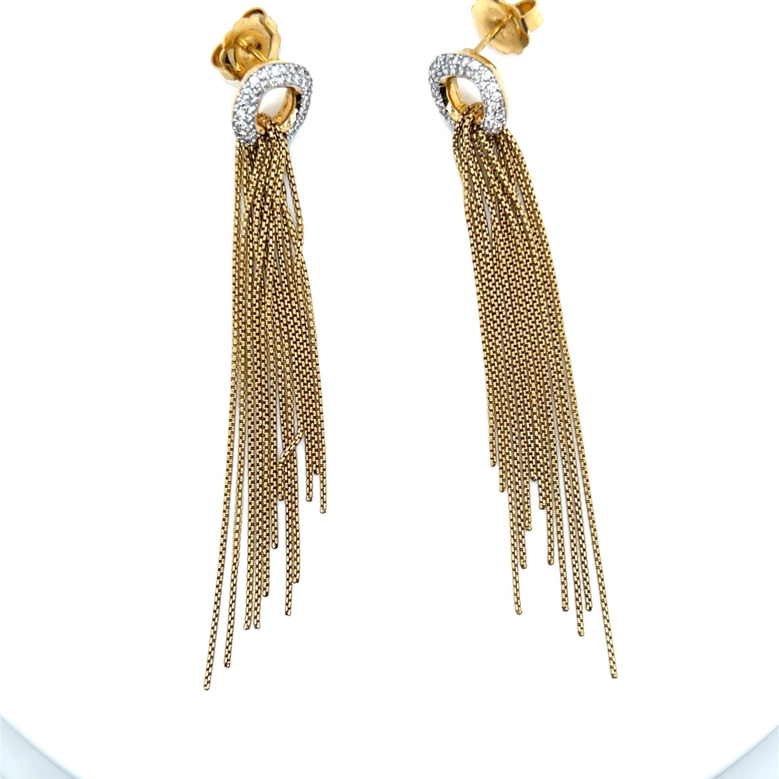 David Yurman 18k Diamond Dangling Earrings - 3