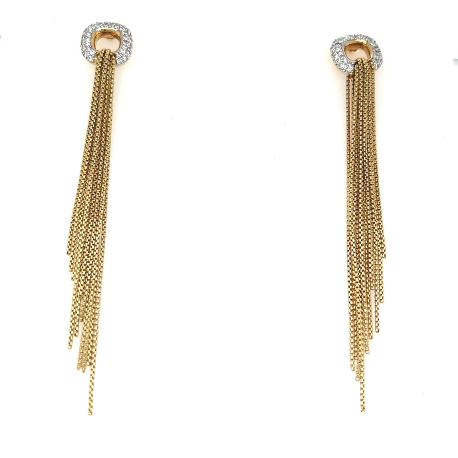David Yurman 18k Diamond Dangling Earrings - 7
