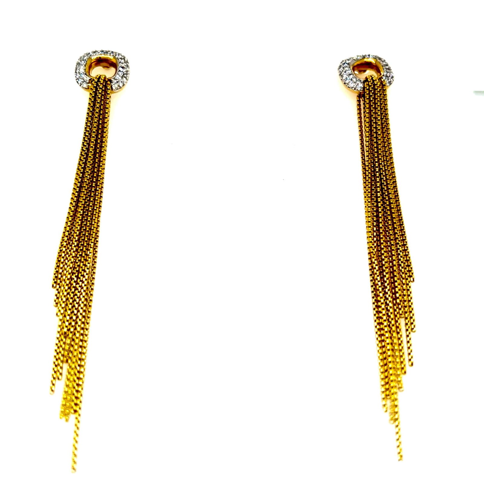 David Yurman 18k Diamond Dangling Earrings - 8