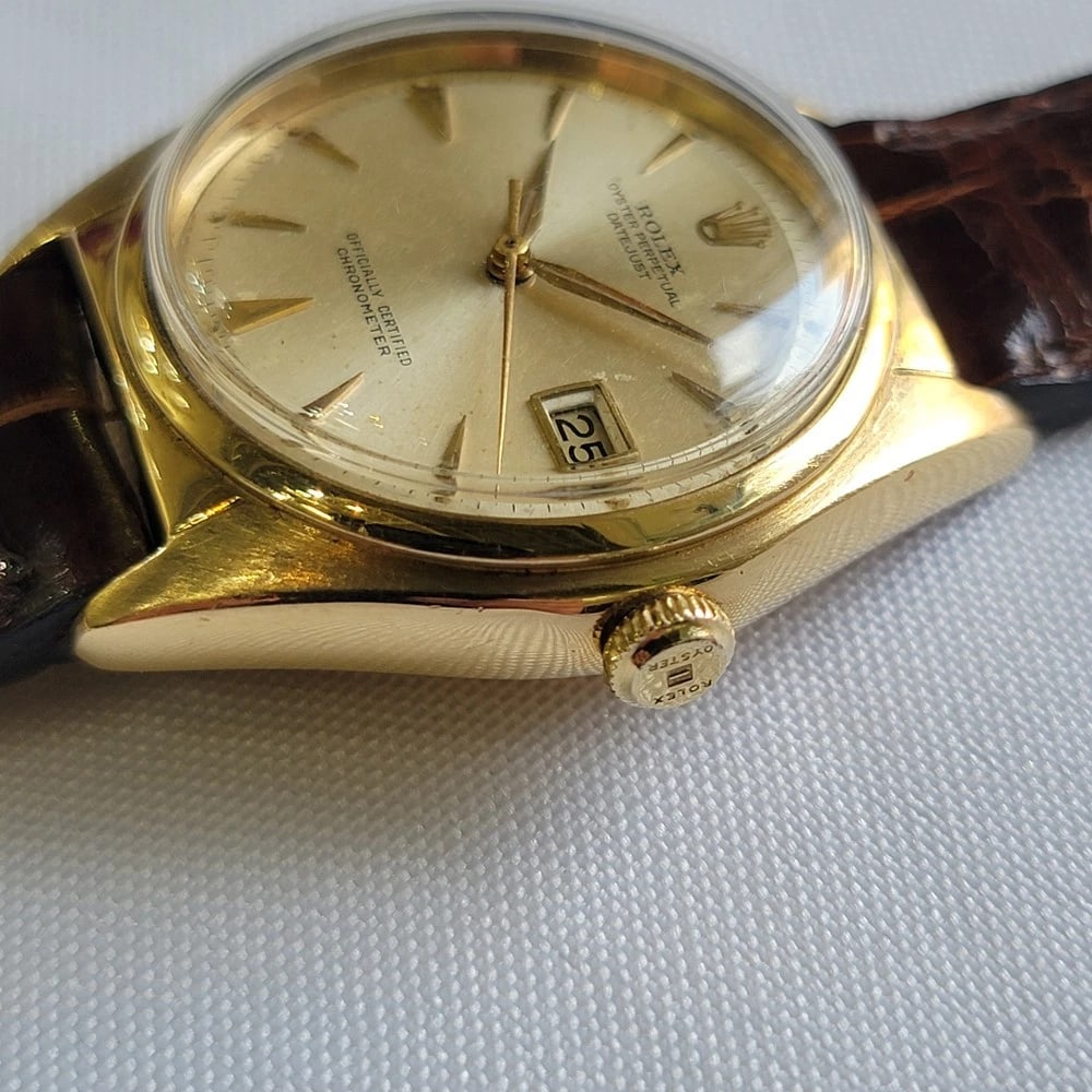 Rolex Oyster Ref 5030 18k Gold Mens 36mm 1940s Big Bubble Automatic Rare RA700 - 10