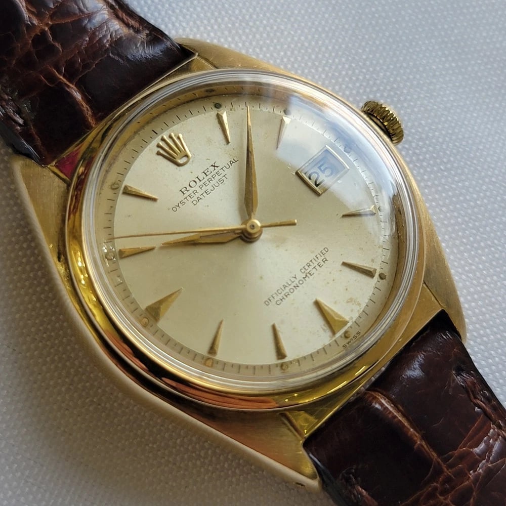 Rolex Oyster Ref 5030 18k Gold Mens 36mm 1940s Big Bubble Automatic Rare RA700 - 3