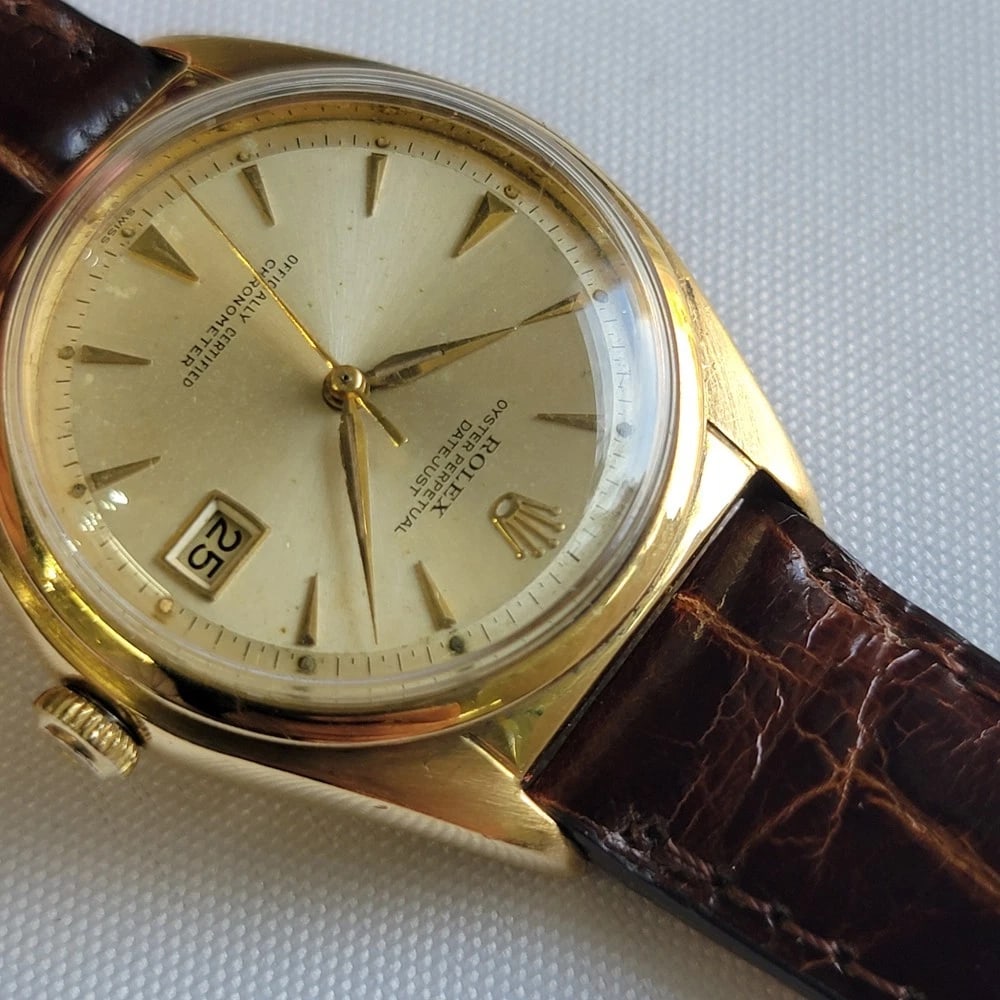 Rolex Oyster Ref 5030 18k Gold Mens 36mm 1940s Big Bubble Automatic Rare RA700 - 5