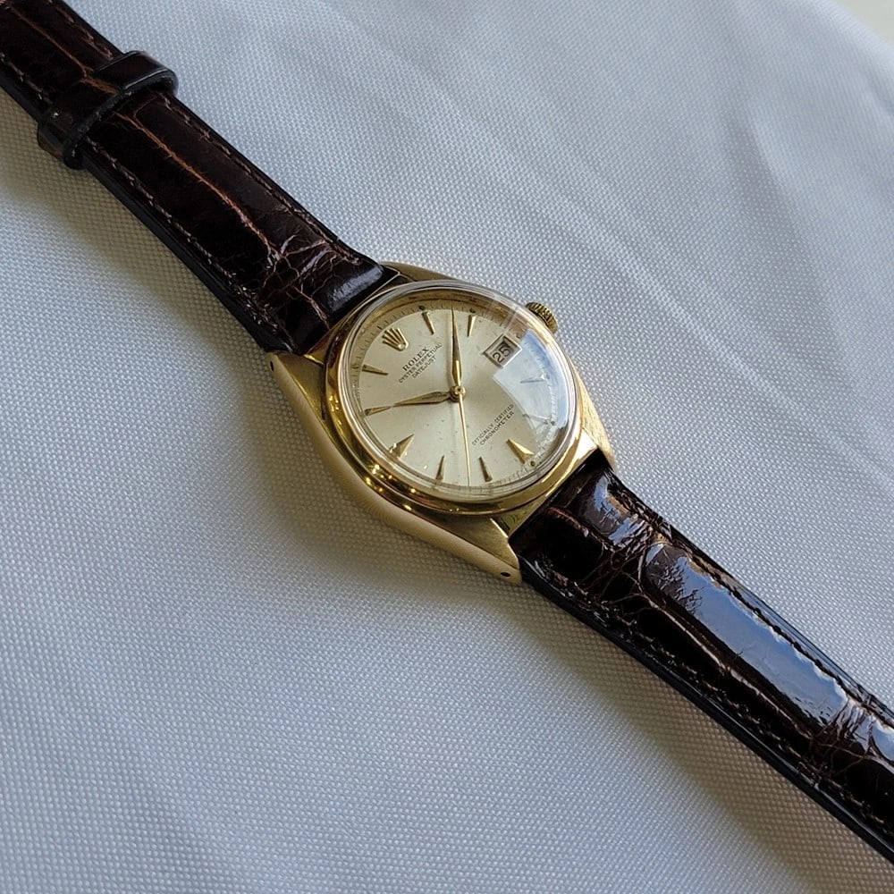 Rolex Oyster Ref 5030 18k Gold Mens 36mm 1940s Big Bubble Automatic Rare RA700 - 6