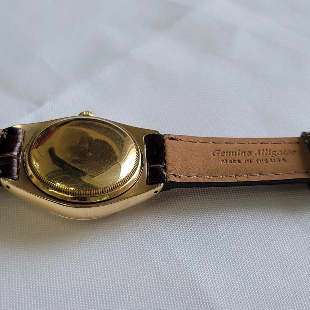 Rolex Oyster Ref 5030 18k Gold Mens 36mm 1940s Big Bubble Automatic Rare RA700 - 9