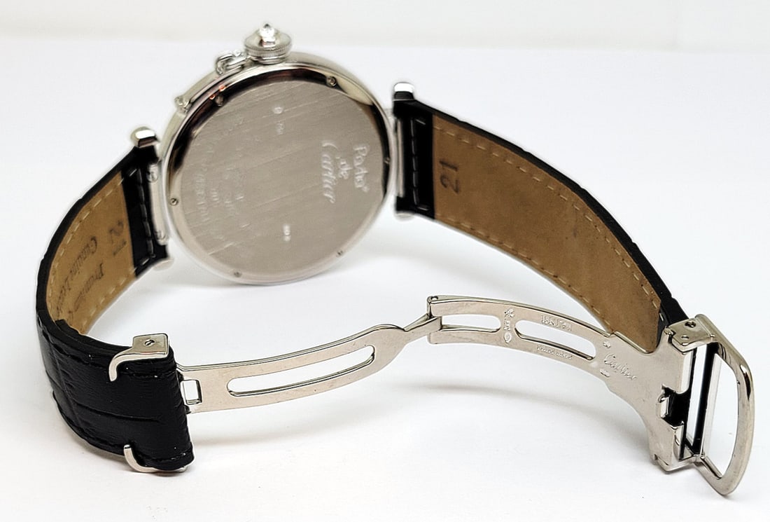 Unisex 18k White Gold CARTIER PASHA With Diamonds Automatic Watch Ref 2727* 42mm - 6