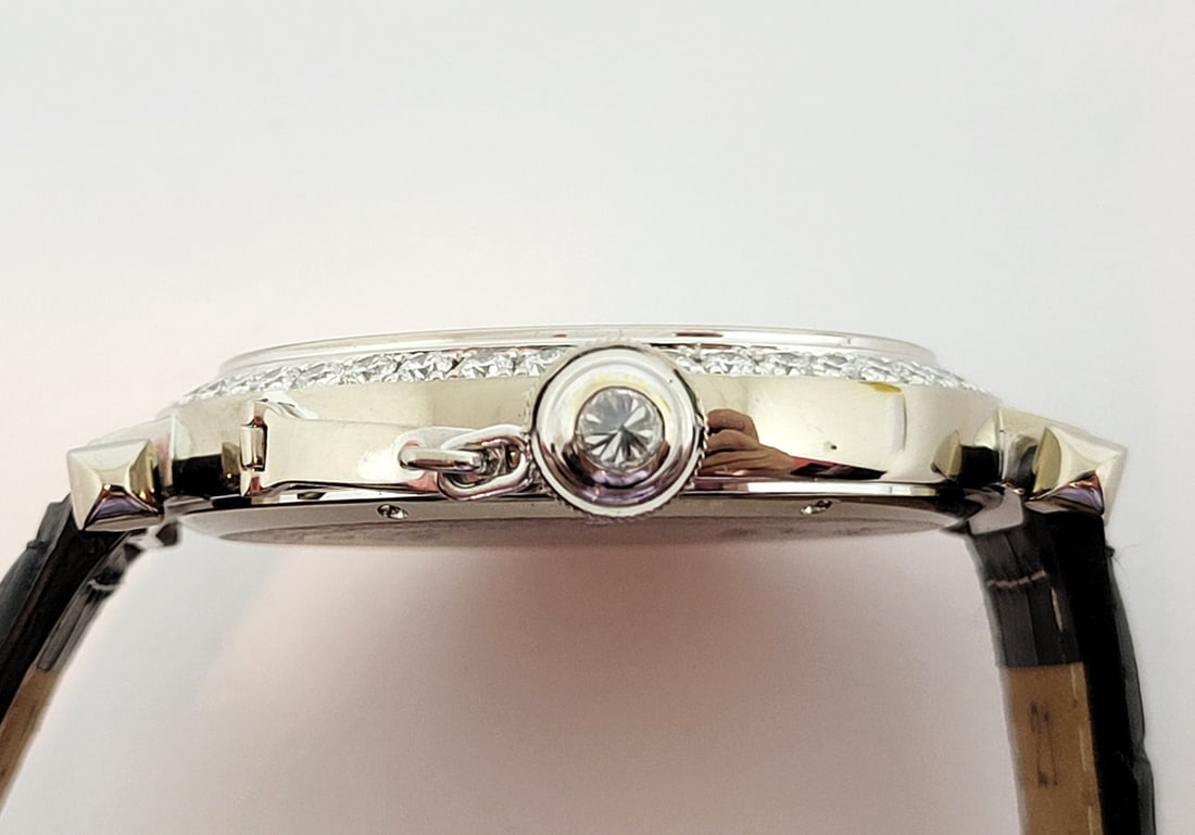 Unisex 18k White Gold CARTIER PASHA With Diamonds Automatic Watch Ref 2727* 42mm - 8