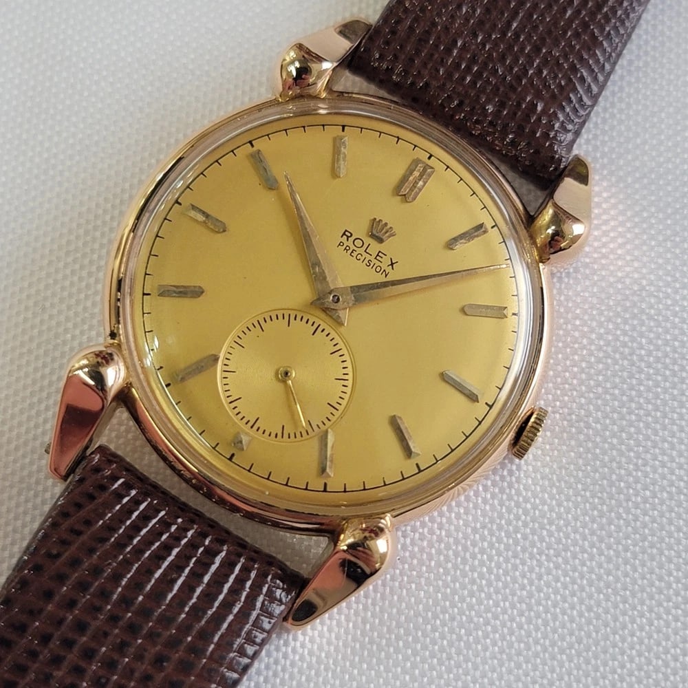 Rolex Precision Ref 4431 18k Rose Gold Mens 1940s 33mm Manual Wind RA689 - 4