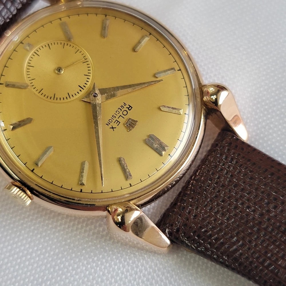 Rolex Precision Ref 4431 18k Rose Gold Mens 1940s 33mm Manual Wind RA689 - 6