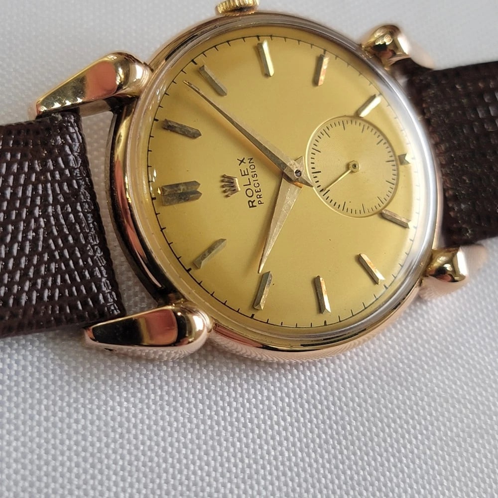 Rolex Precision Ref 4431 18k Rose Gold Mens 1940s 33mm Manual Wind RA689 - 7