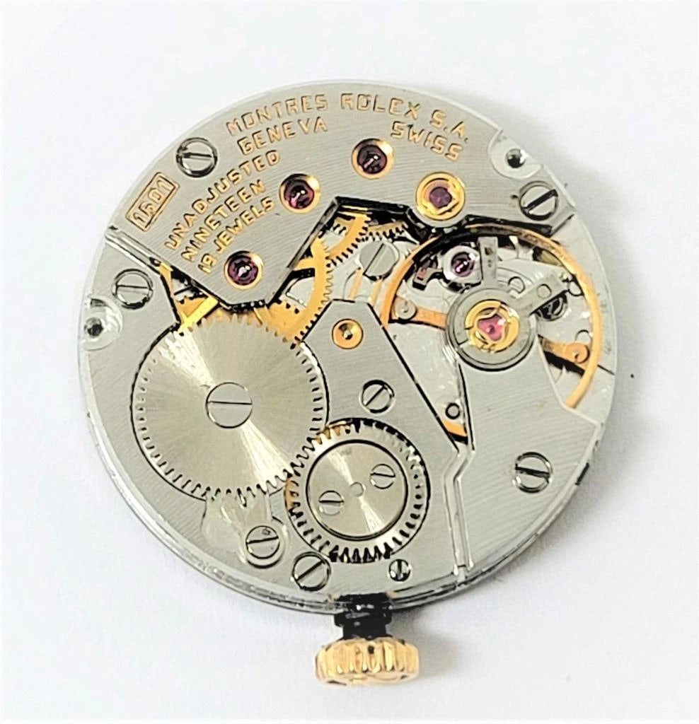 Solid 18k Customized ROLEX Ladies Winding Watch 3803 with Pink & White Diamonds - 11