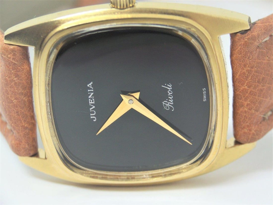 Vintage 18K Goldplated Unisex JUVENIA RIVOLI 17 Jewels Watch* EXLNT - 2