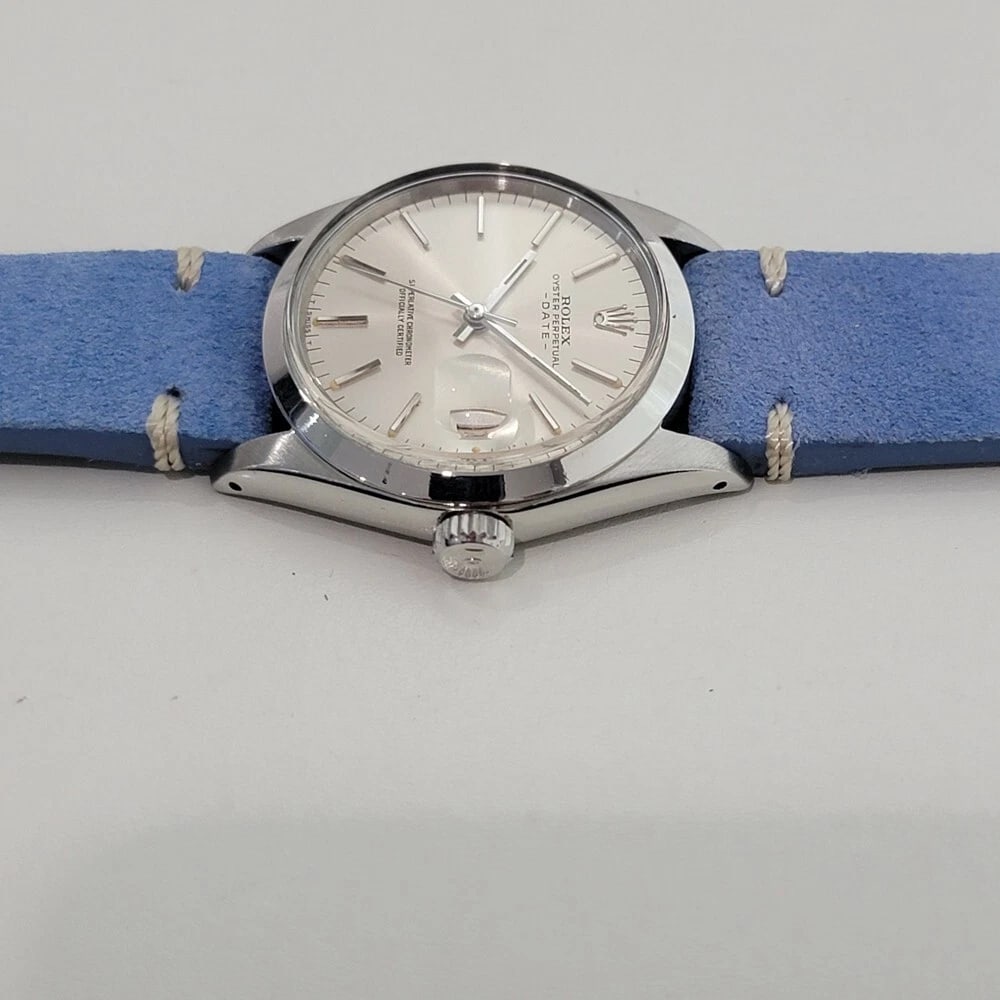 Rolex Oyster Perpetual Date Ref 1500 35mm Mens w Paper 1970s Automatic RA534B - 5