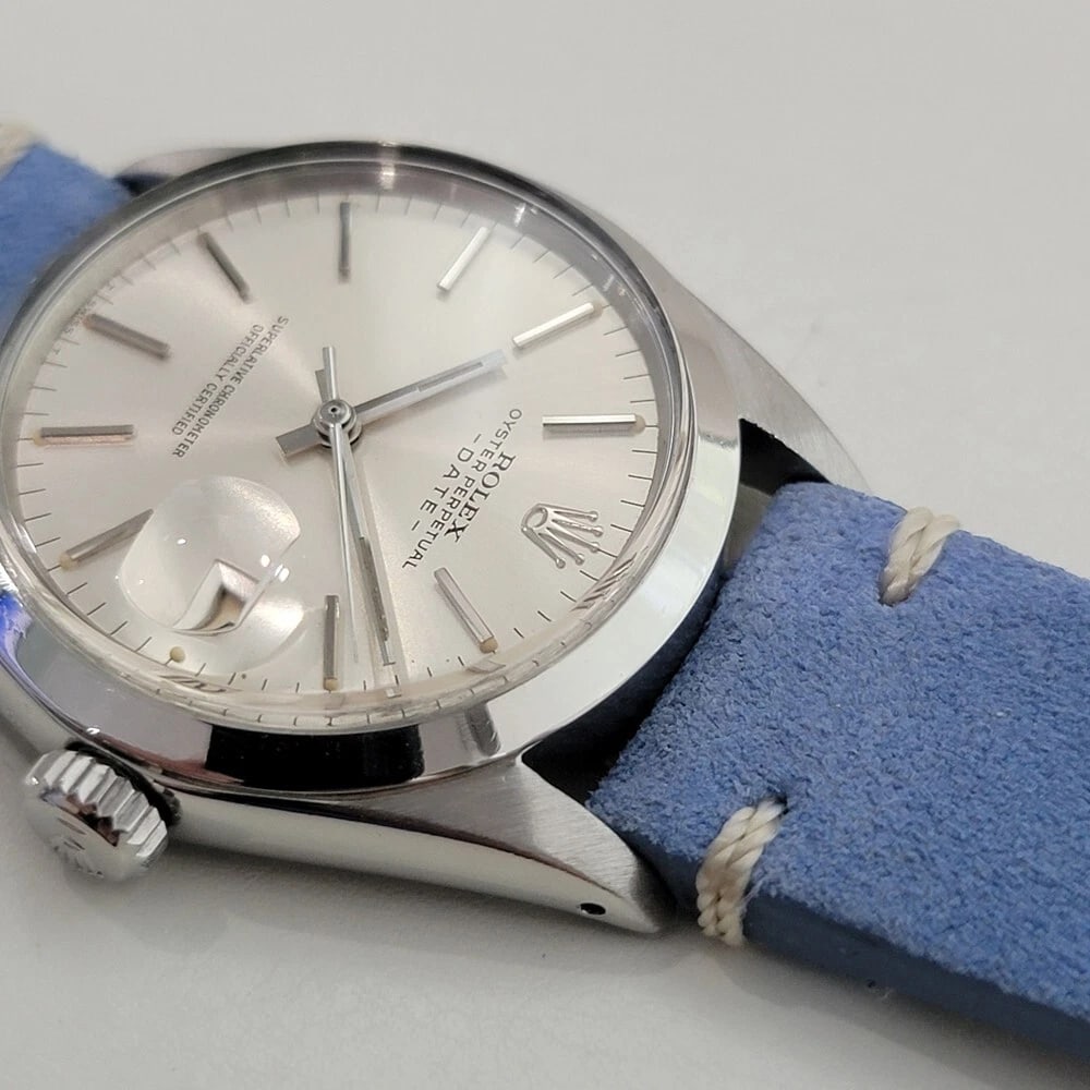 Rolex Oyster Perpetual Date Ref 1500 35mm Mens w Paper 1970s Automatic RA534B - 6