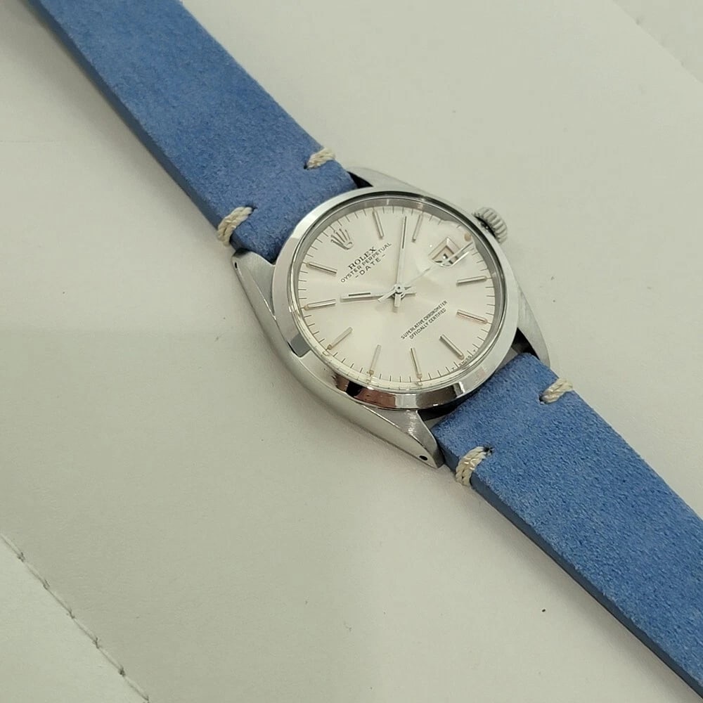 Rolex Oyster Perpetual Date Ref 1500 35mm Mens w Paper 1970s Automatic RA534B - 7