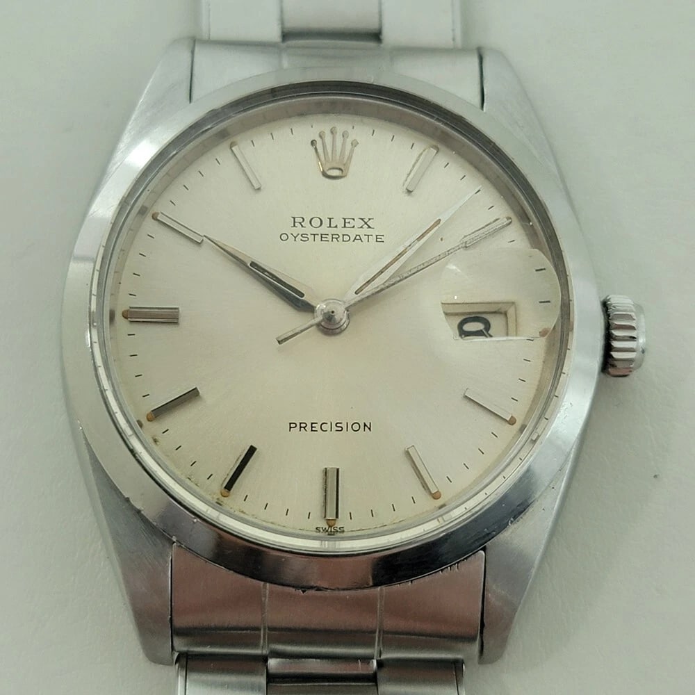 Rolex Oysterdate Precision Ref 6694 34mm Mens Manual Wind 1960s Vintage RA564 - 4