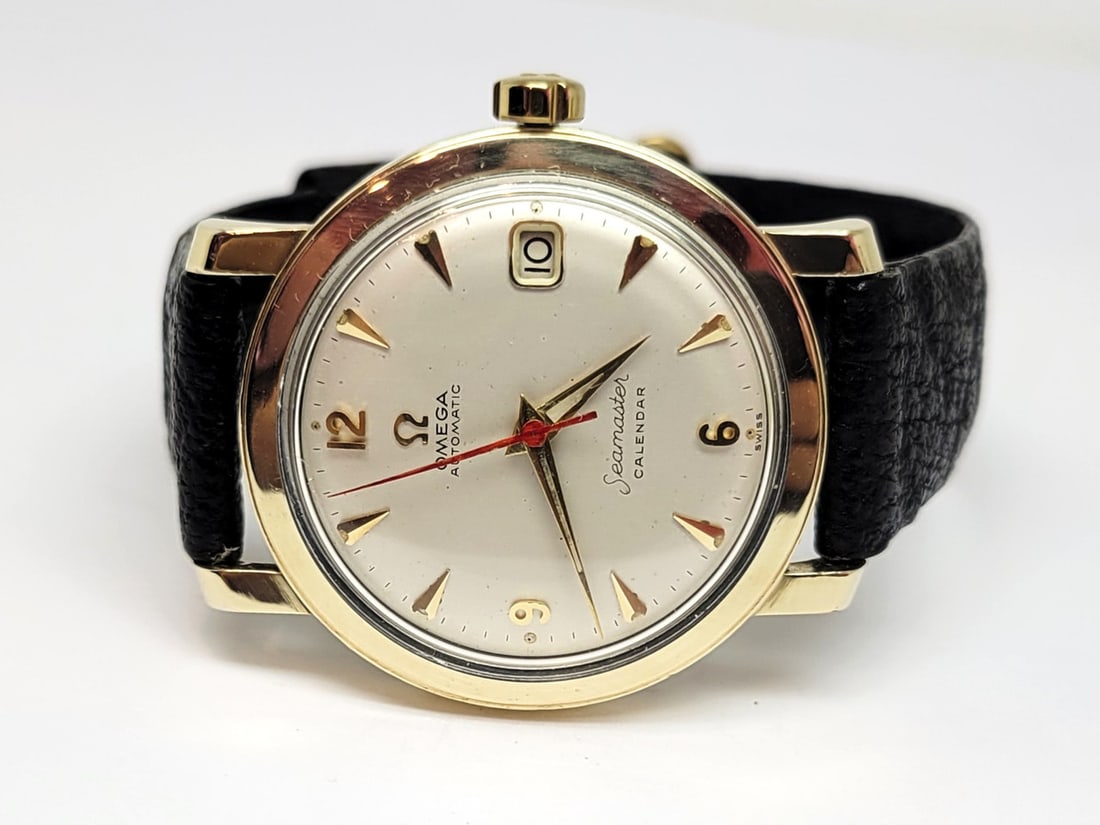 Vintage Mens 10k GF OMEGA SEAMASTER CALENDAR Automatic Watch Cal 502 KX60828 - 2