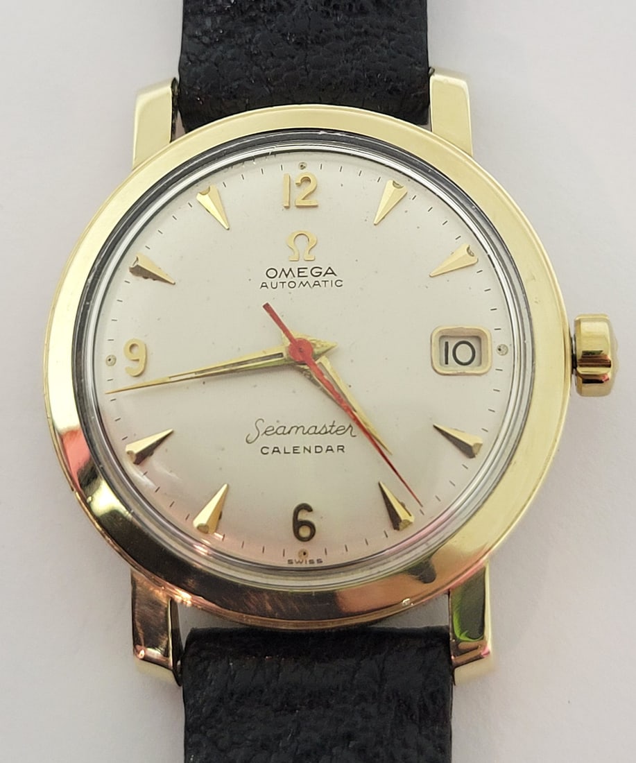 Vintage Mens 10k GF OMEGA SEAMASTER CALENDAR Automatic Watch Cal 502 KX60828 - 8