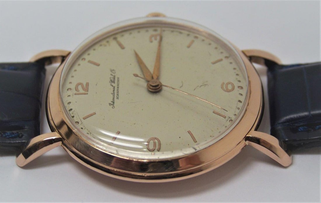 Vintage 18k Rose Gold IWC SHAFFHAUSEN Winding Watch 1950s Cal 89 SERVICED - 11