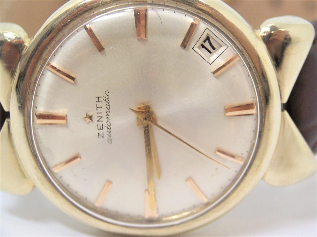 Vintage Solid 14k Gold ZENITH Automatic Watch Cal 2532PC c.1960s* EXLNT SERVICED - 3