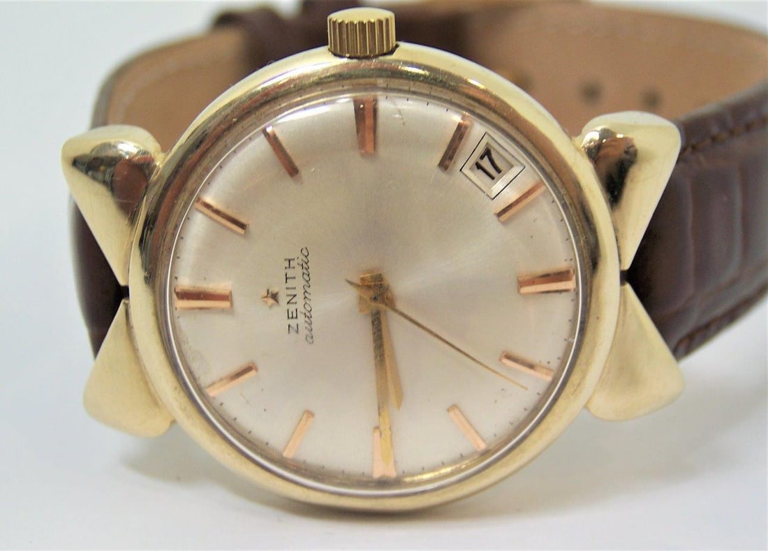 Vintage Solid 14k Gold ZENITH Automatic Watch Cal 2532PC c.1960s* EXLNT SERVICED - 4