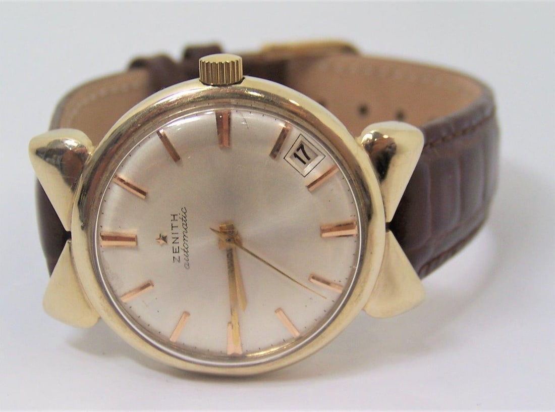 Vintage Solid 14k Gold ZENITH Automatic Watch Cal 2532PC c.1960s* EXLNT SERVICED - 5