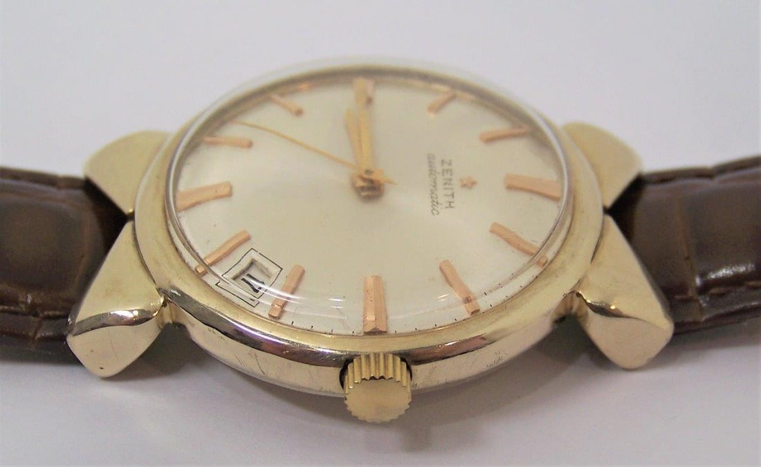 Vintage Solid 14k Gold ZENITH Automatic Watch Cal 2532PC c.1960s* EXLNT SERVICED - 8