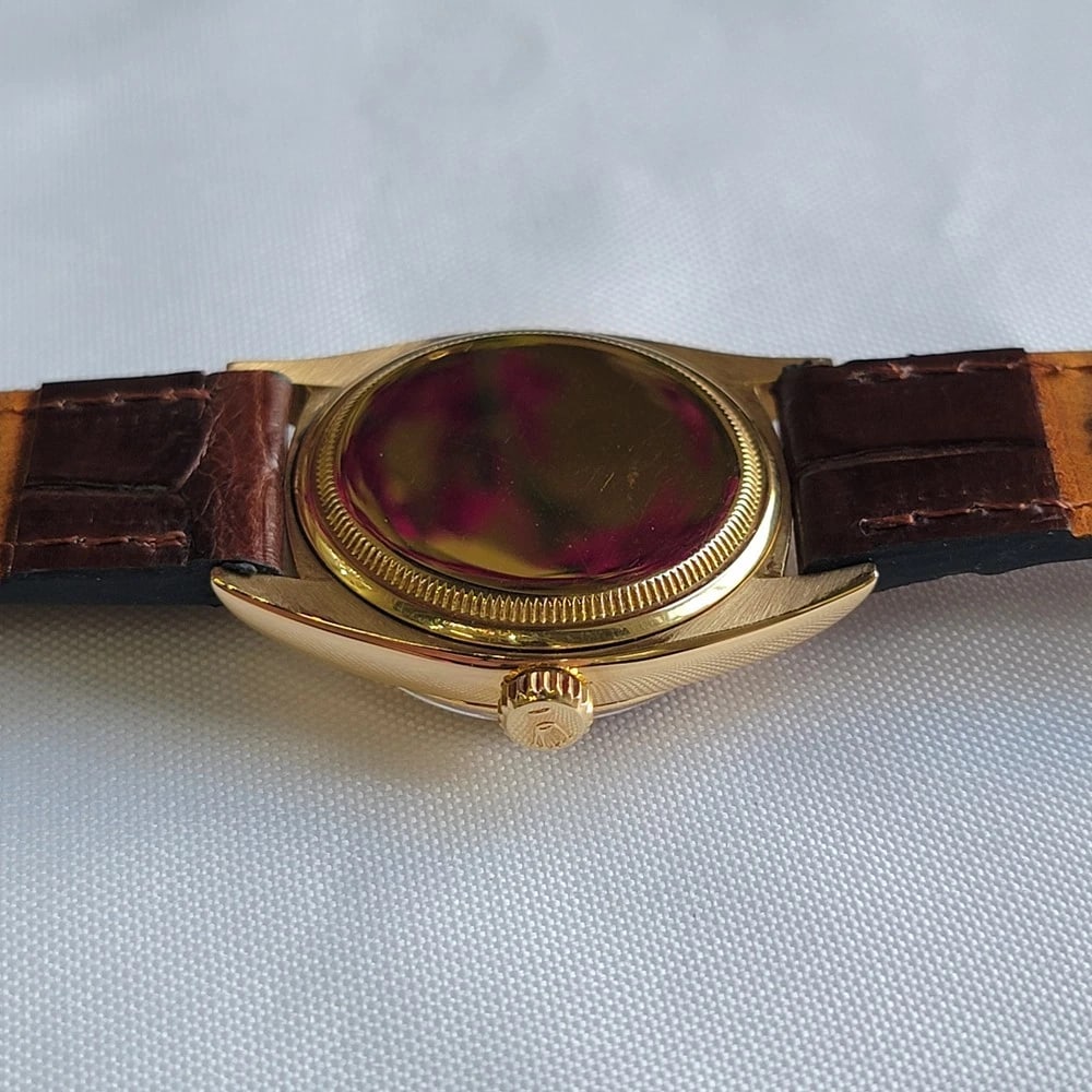 Rolex Oyster Ref 6605 Datejust 18k Gold 36mm Mens 1960s Date Automatic RA701 - 10