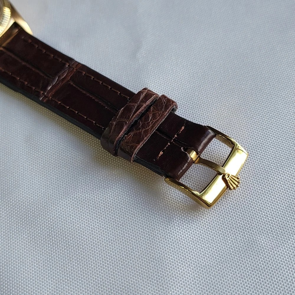 Rolex Oyster Ref 6605 Datejust 18k Gold 36mm Mens 1960s Date Automatic RA701 - 8