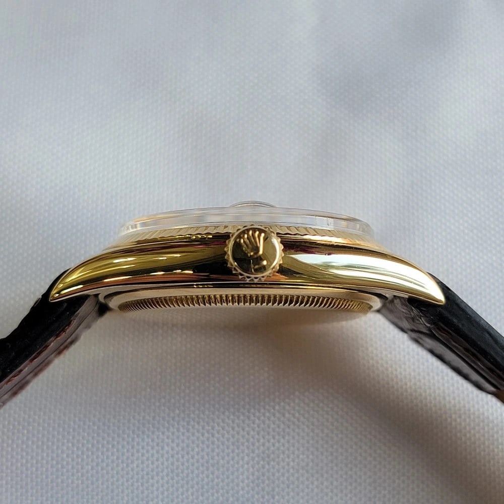 Rolex Oyster Ref 6605 Datejust 18k Gold 36mm Mens 1960s Date Automatic RA701 - 9