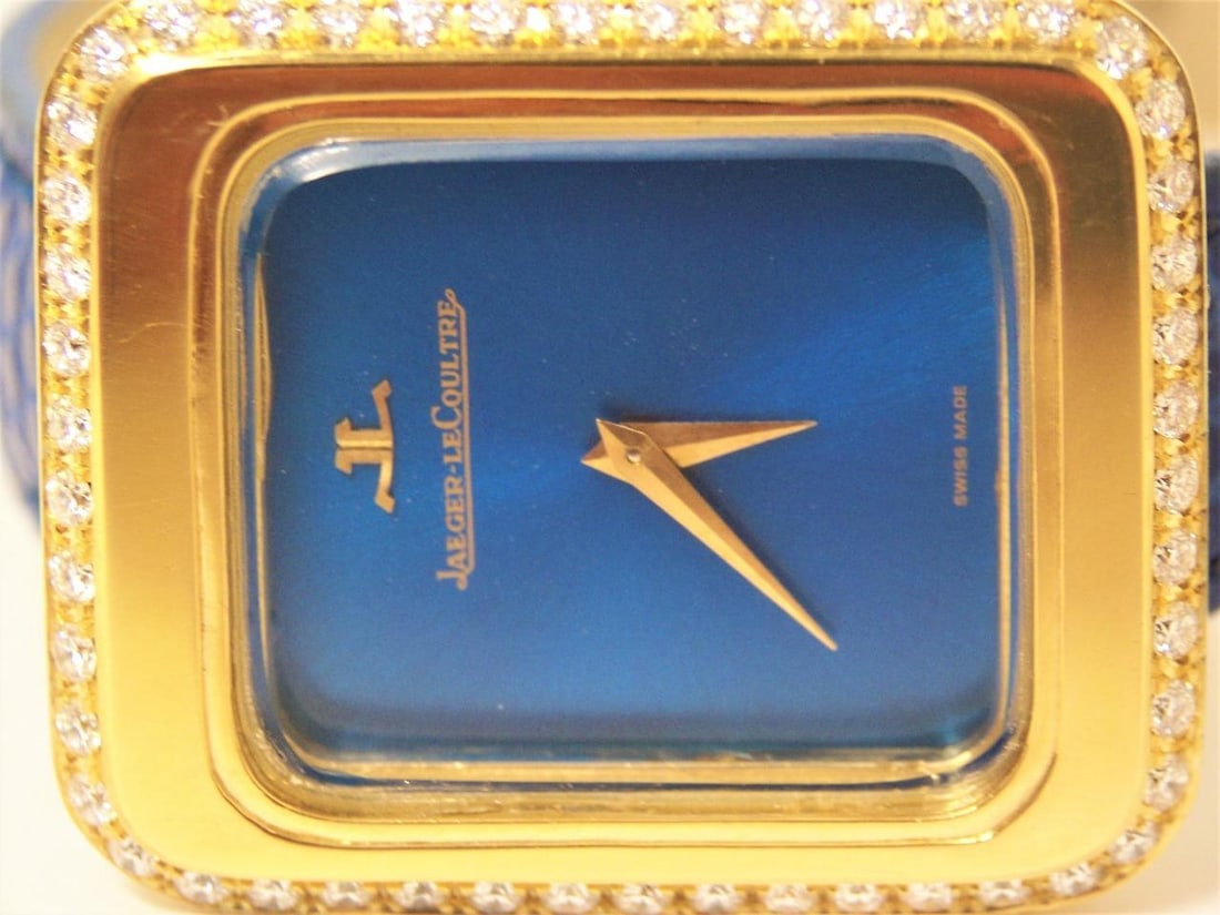 Solid 18k JAEGER-LECOULTRE Ladies Winding Watch with 1 ct Diamonds 6032.21 EXLNT - 2