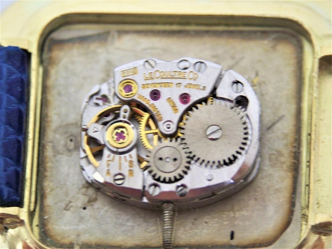 Solid 18k JAEGER-LECOULTRE Ladies Winding Watch with 1 ct Diamonds 6032.21 EXLNT - 9