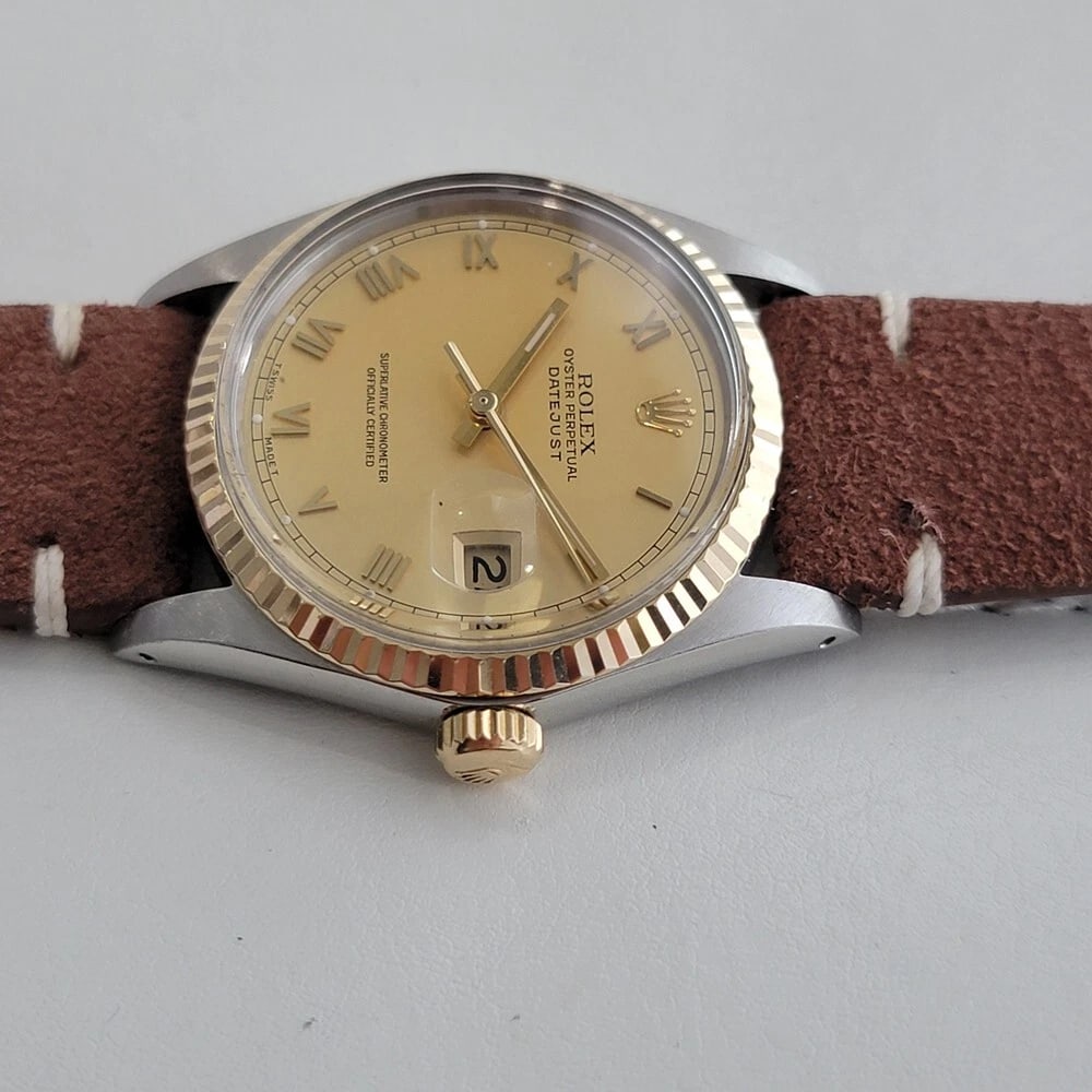Mens Rolex Oyster Ref 16013 Datejust 36mm 18k SS 1980s Automatic Vintage RA525B - 5