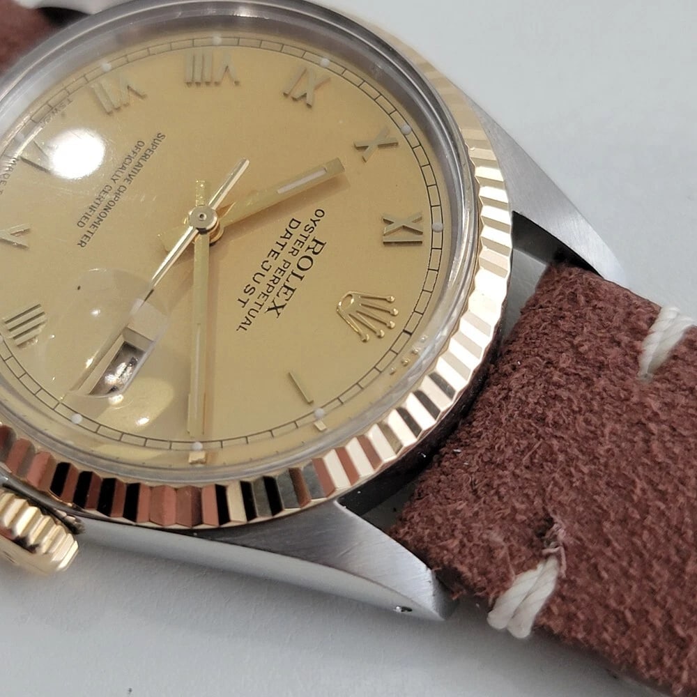 Mens Rolex Oyster Ref 16013 Datejust 36mm 18k SS 1980s Automatic Vintage RA525B - 6