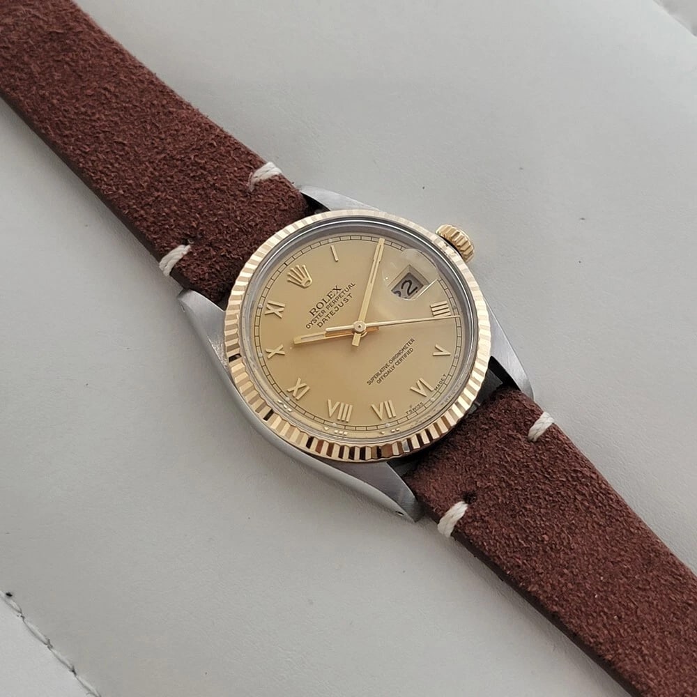 Mens Rolex Oyster Ref 16013 Datejust 36mm 18k SS 1980s Automatic Vintage RA525B - 7