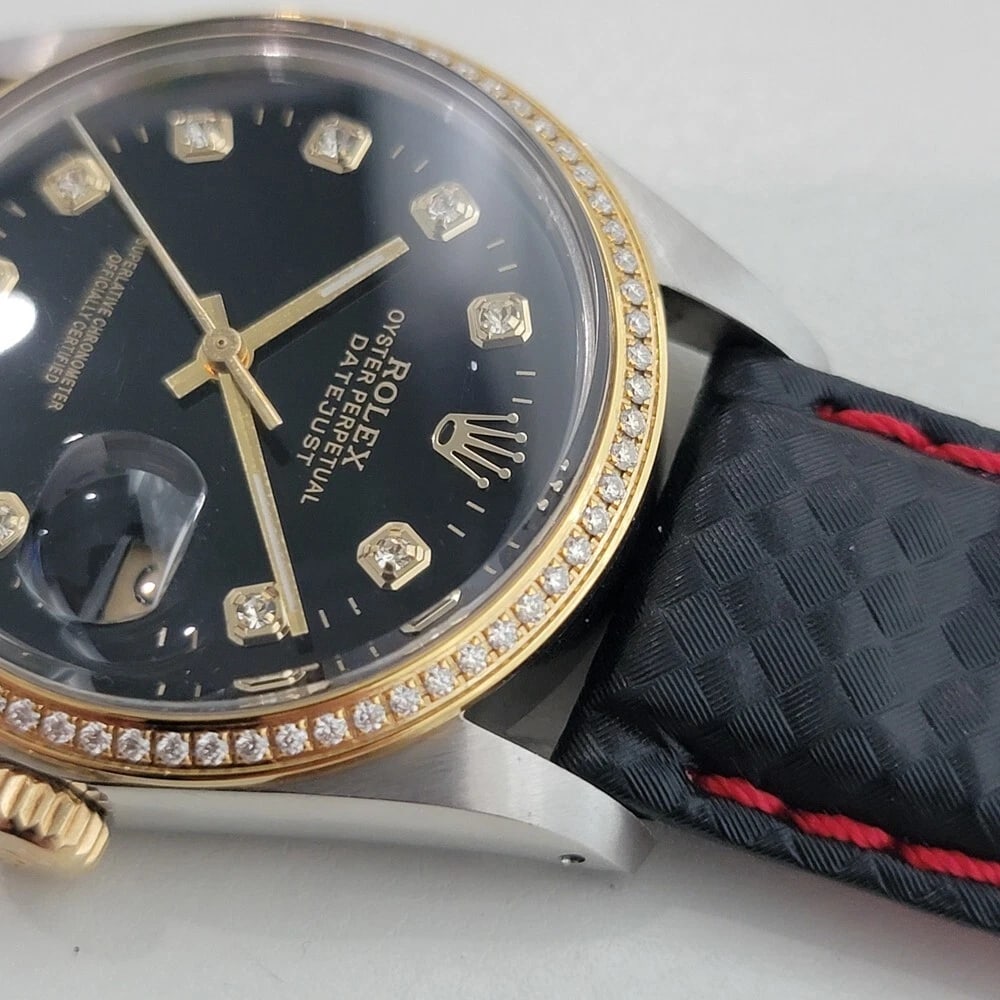 Rolex Oyster 16013 Datejust 36mm 18k SS Mens 1980s Diamond Dial Automatic RA549B - 6