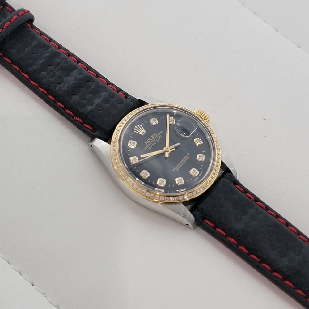 Rolex Oyster 16013 Datejust 36mm 18k SS Mens 1980s Diamond Dial Automatic RA549B - 7