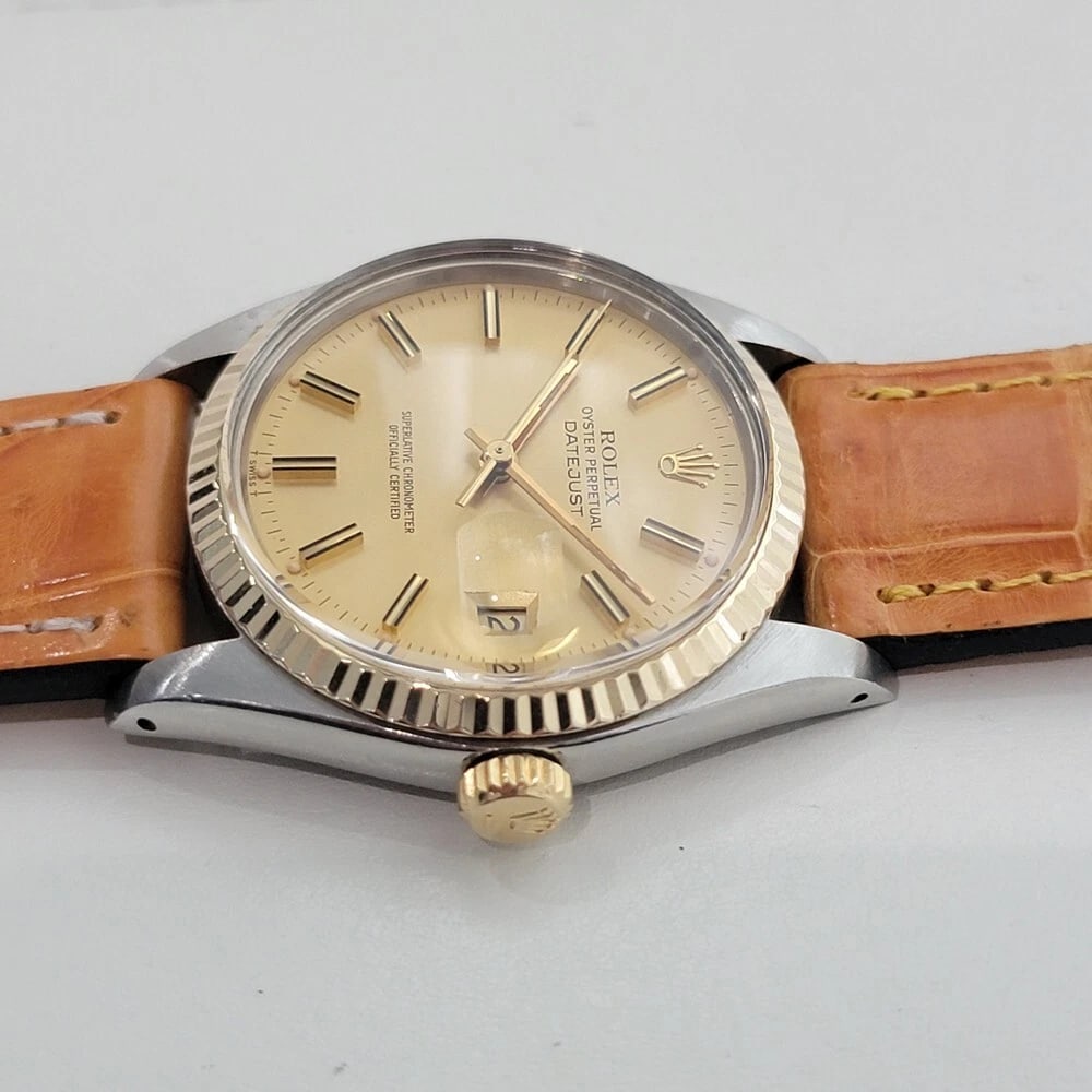 Rolex Oyster Datejust Ref 16013 Mens 36mm 18k SS 1970s Automatic Swiss RA558B - 5