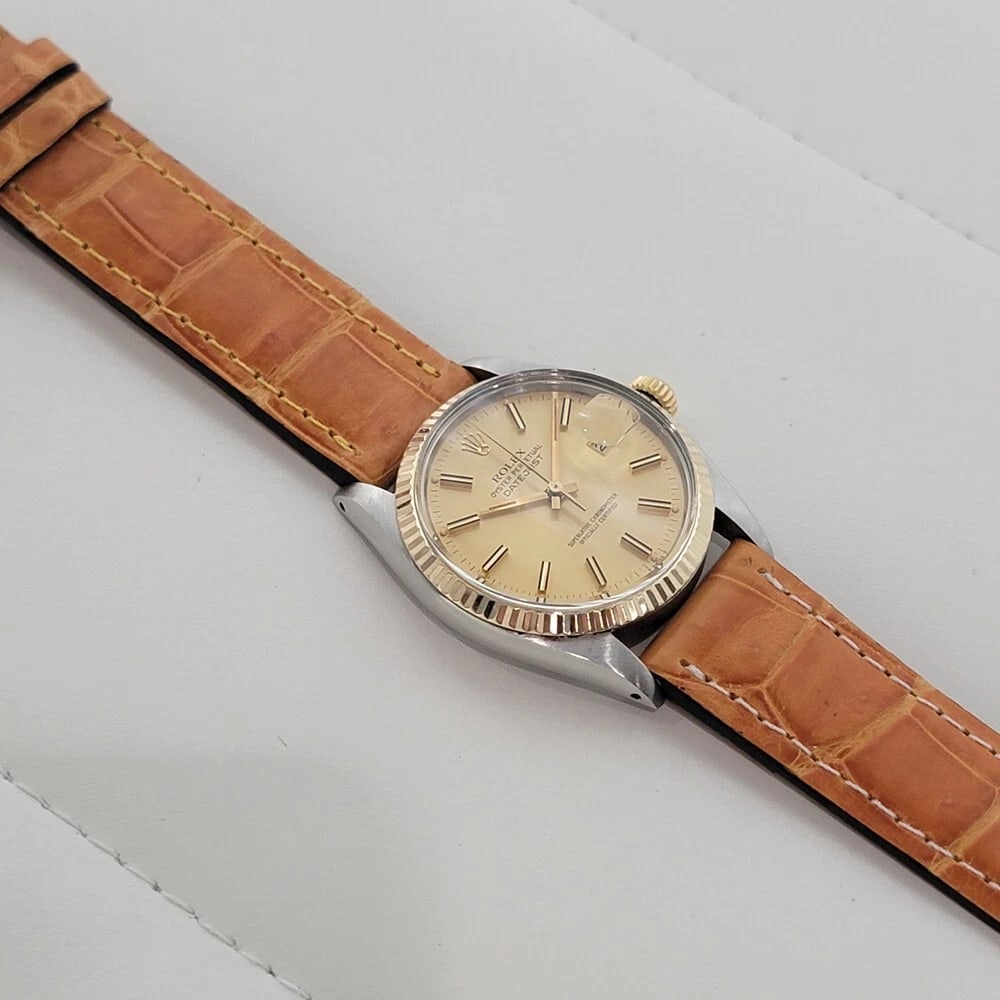 Rolex Oyster Datejust Ref 16013 Mens 36mm 18k SS 1970s Automatic Swiss RA558B - 7