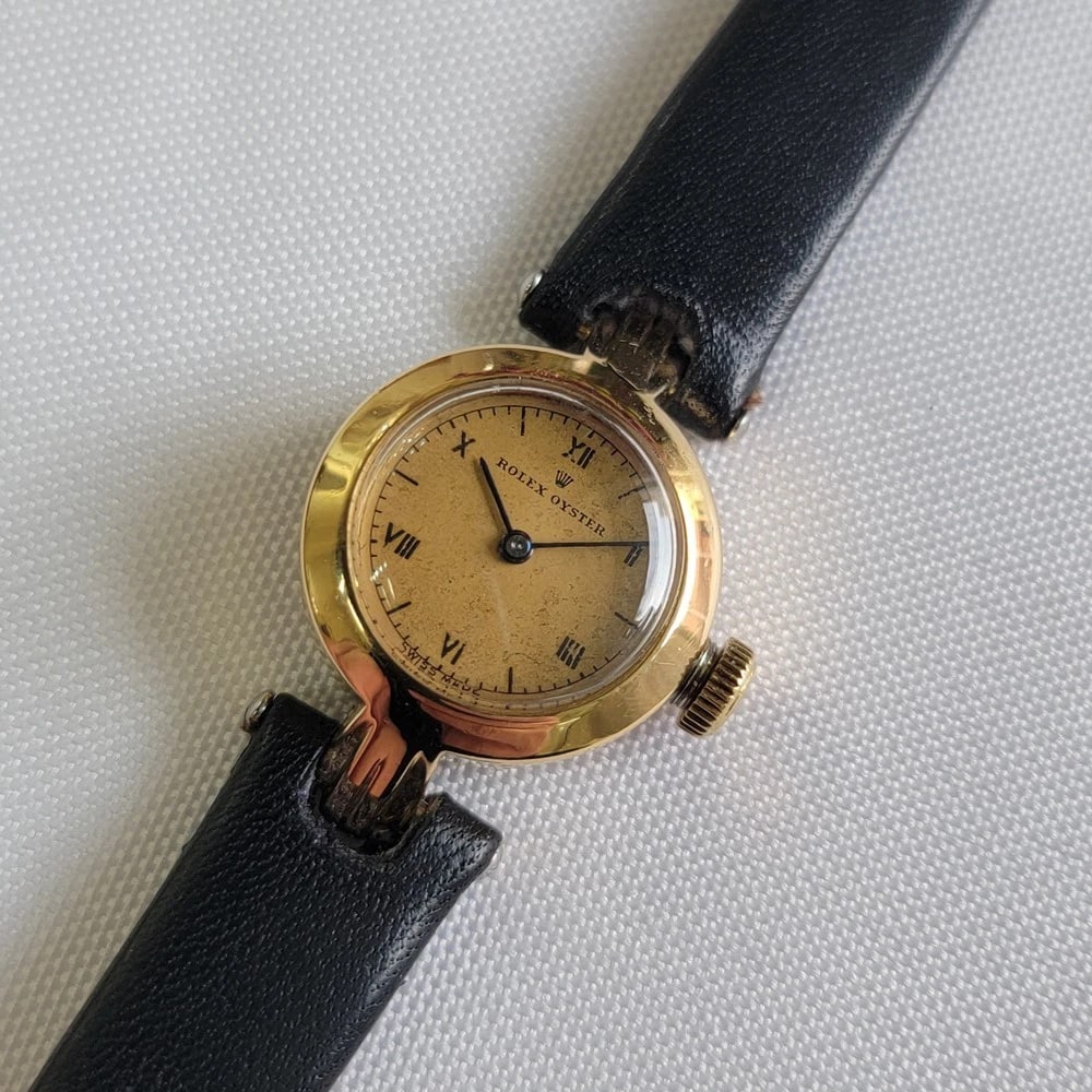 Rolex Oyster Solid 18k Gold Ladies 1930s Manual Wind Cocktail Watch RA639 - 4
