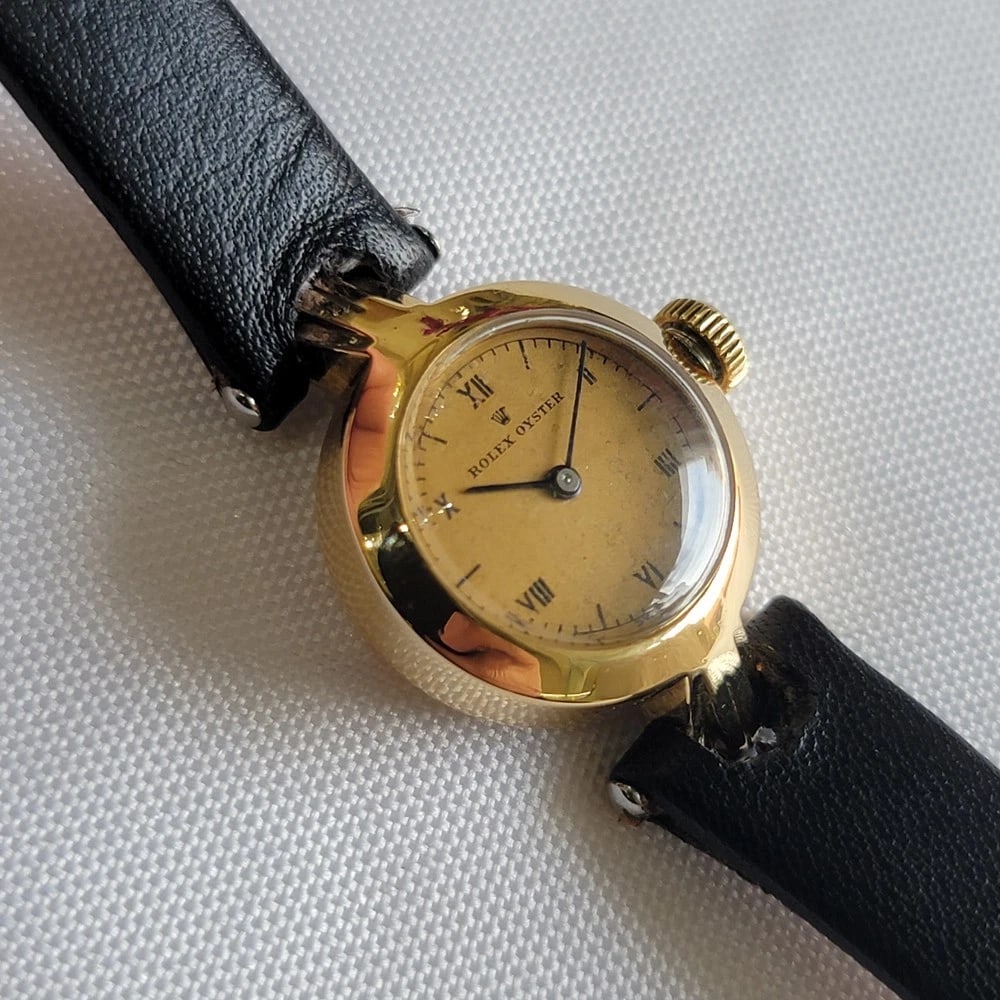 Rolex Oyster Solid 18k Gold Ladies 1930s Manual Wind Cocktail Watch RA639 - 7