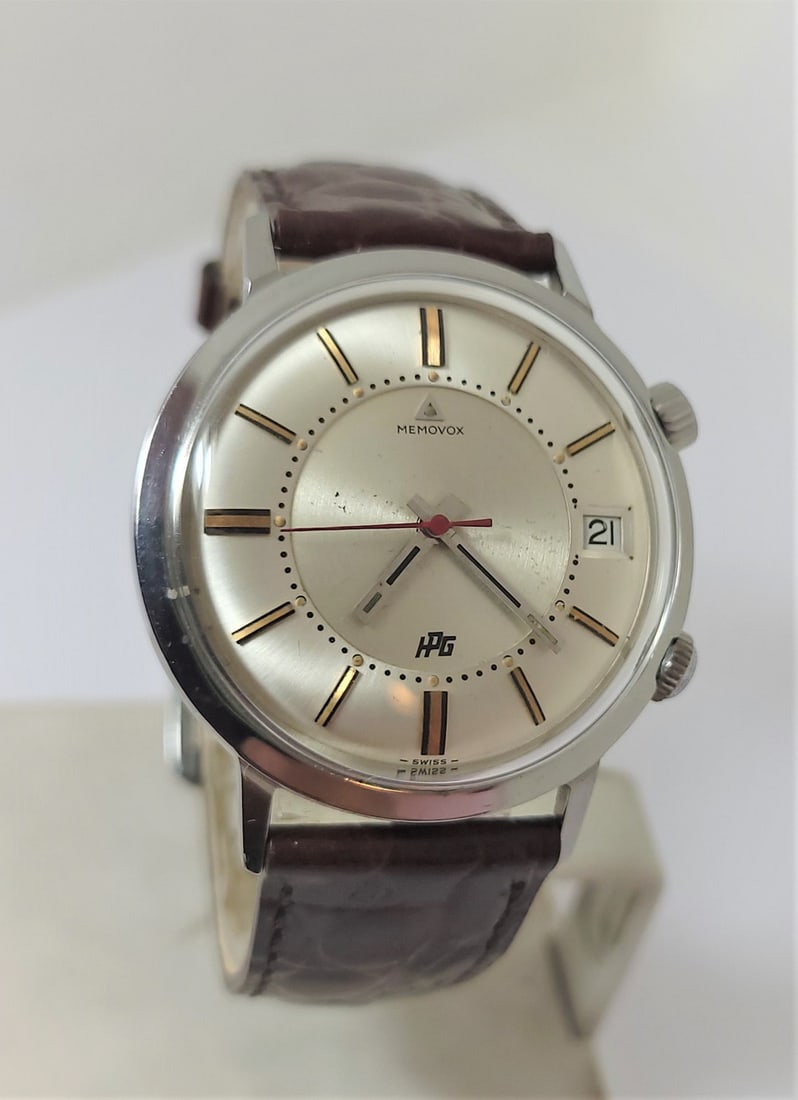 Vintage JAEGER-LeCOULTRE Automatic MEMOVOX Alarm Watch 1960s Cal.916* EXLNT - 2