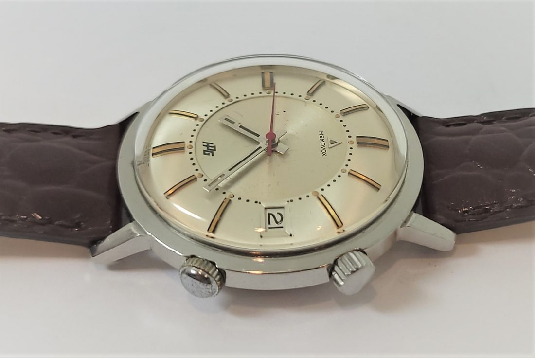 Vintage JAEGER-LeCOULTRE Automatic MEMOVOX Alarm Watch 1960s Cal.916* EXLNT - 6