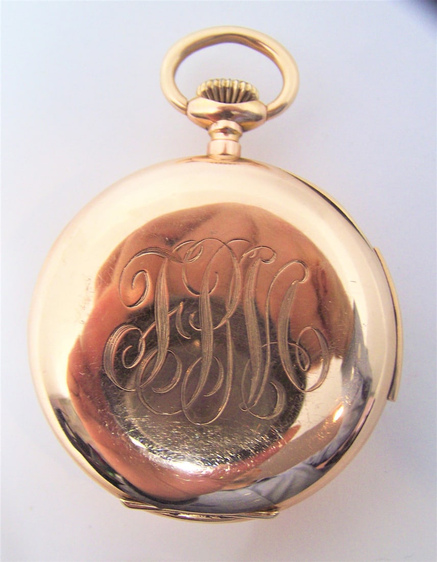 Antique 14k Rose Gold P. DUNAND Quarter REPEATER Open Face Pocket Watch* EXLNT - 3