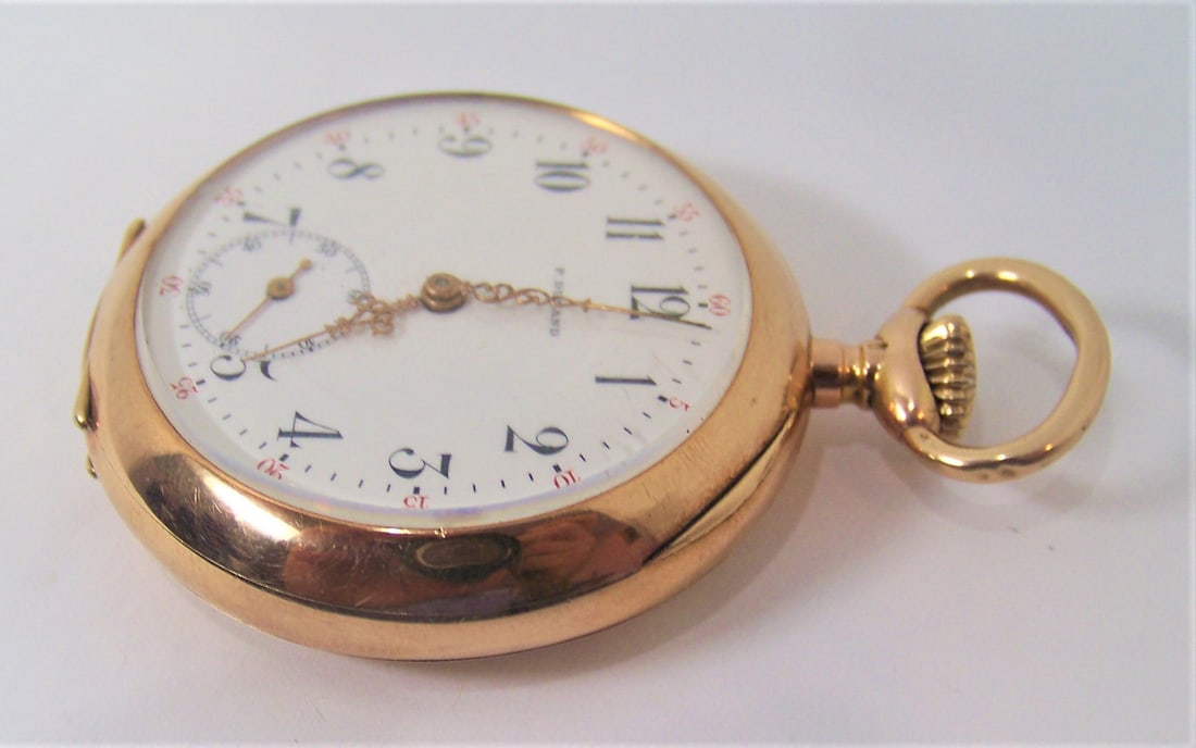 Antique 14k Rose Gold P. DUNAND Quarter REPEATER Open Face Pocket Watch* EXLNT - 5